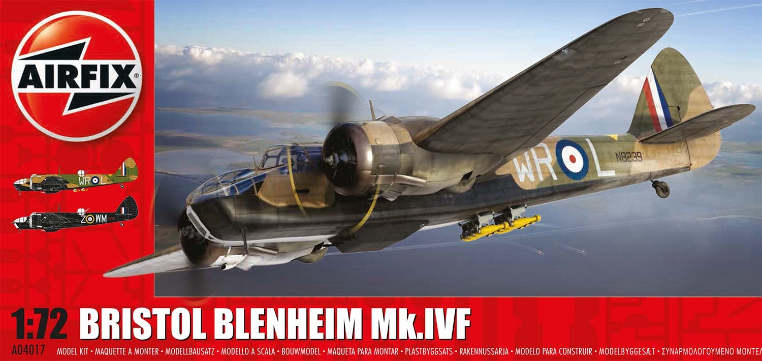 Сборная модель 1/72 Bristol Blenheim Mk.IVF New Tooling in 2014 (Airfix)