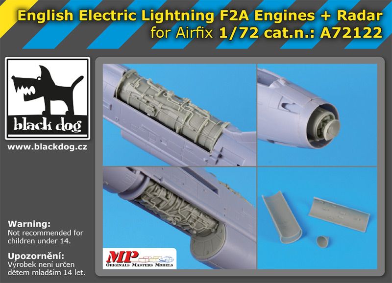 Дополнения из смолы 1/72 Двигатель + радар BAC/EE Lightning F.2A (Airfix)