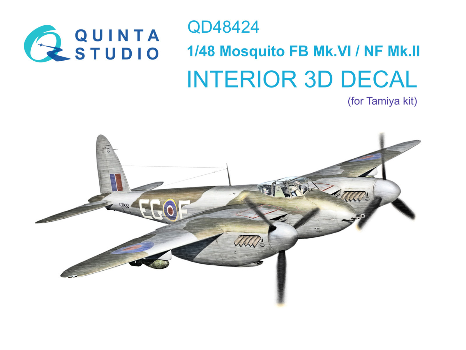 3D Декаль интерьера кабины Mosquito FB Mk.VI/NF Mk.II (Tamiya)