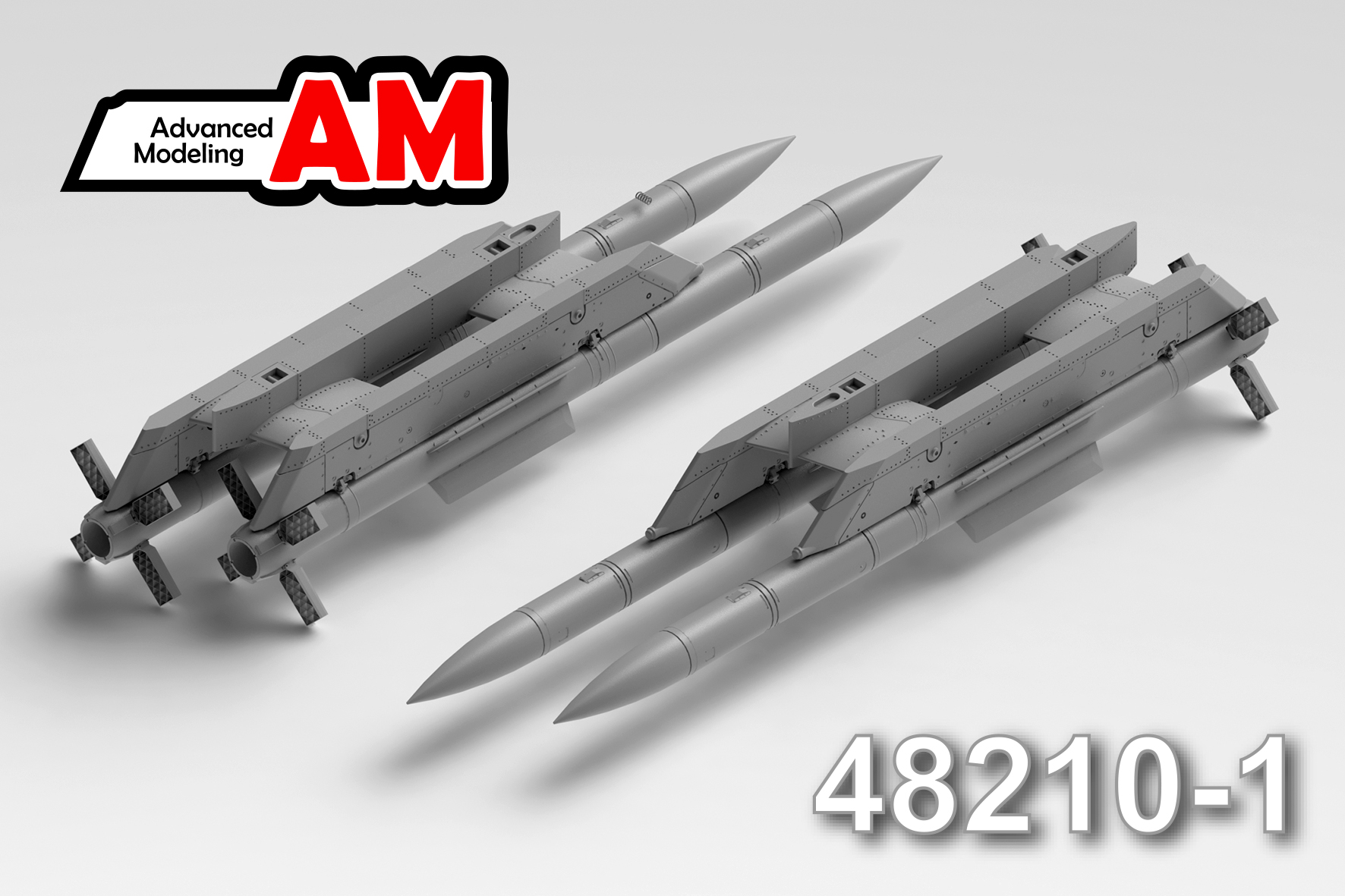 Дополнения из смолы 1/48 УР Р-77 на спаренной балке с пусковой АКУ-170 (Advanced Modeling)