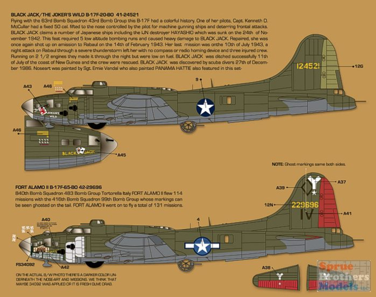 Декаль 1/32  Boeing B-17F Flying Fortress At War part 1 (Zotz)