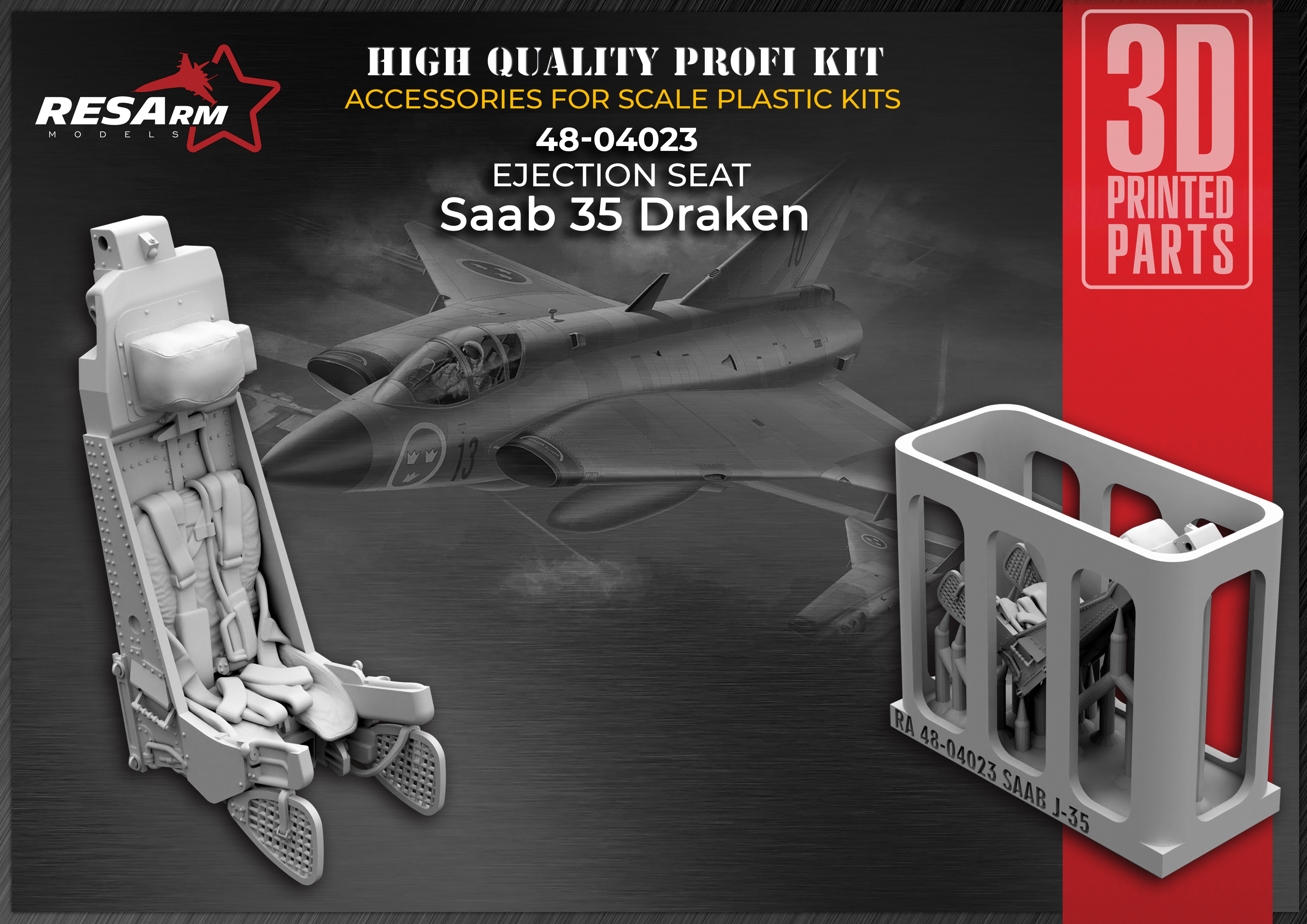 Дополнения из смолы 1/48 Катапультное кресло SAAB 35 Draken (RESArm)