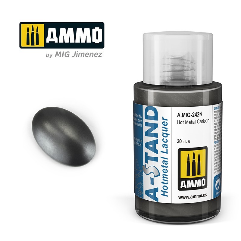 Лак (горячий металл) A-STAND Hot Metal Carbon (Ammo Mig) (30ml)