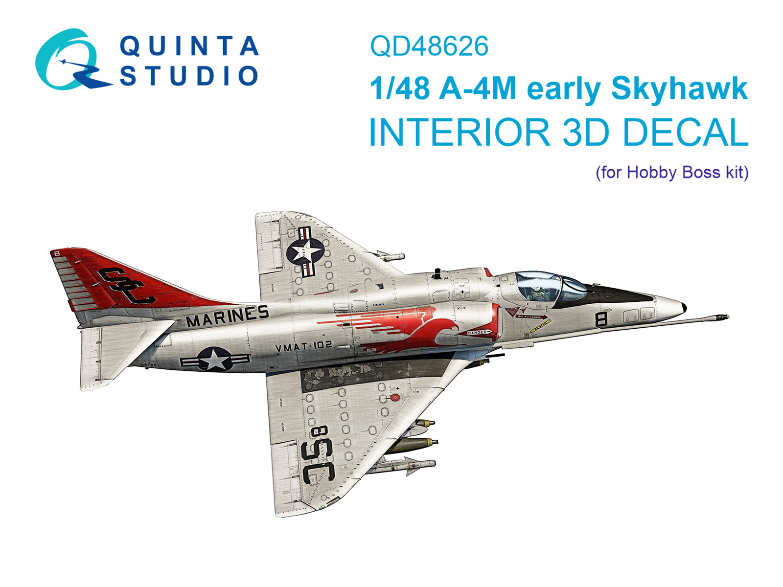 3D Декаль интерьера кабины A-4M Skyhawk (Hobby Boss)