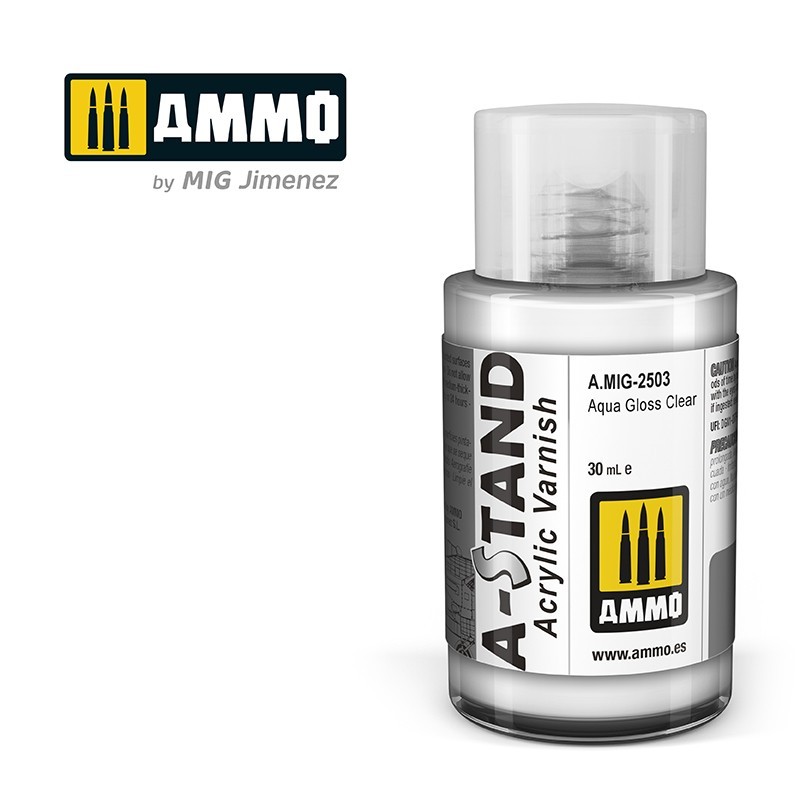 Лак A-STAND Aqua Gloss Clear (Ammo Mig) (30ml)