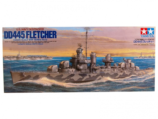 Сборная модель 1/350 Эскадренный миноносец ВМС США DD445 «Флетчер» (Tamiya)