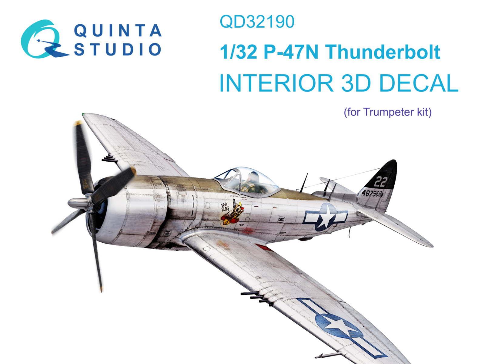 3D Декаль интерьера кабины P-47N Thunderbolt (Trumpeter)