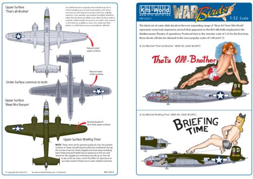 Декаль 1/32 North-American B-25J Mitchell (Kits-World)