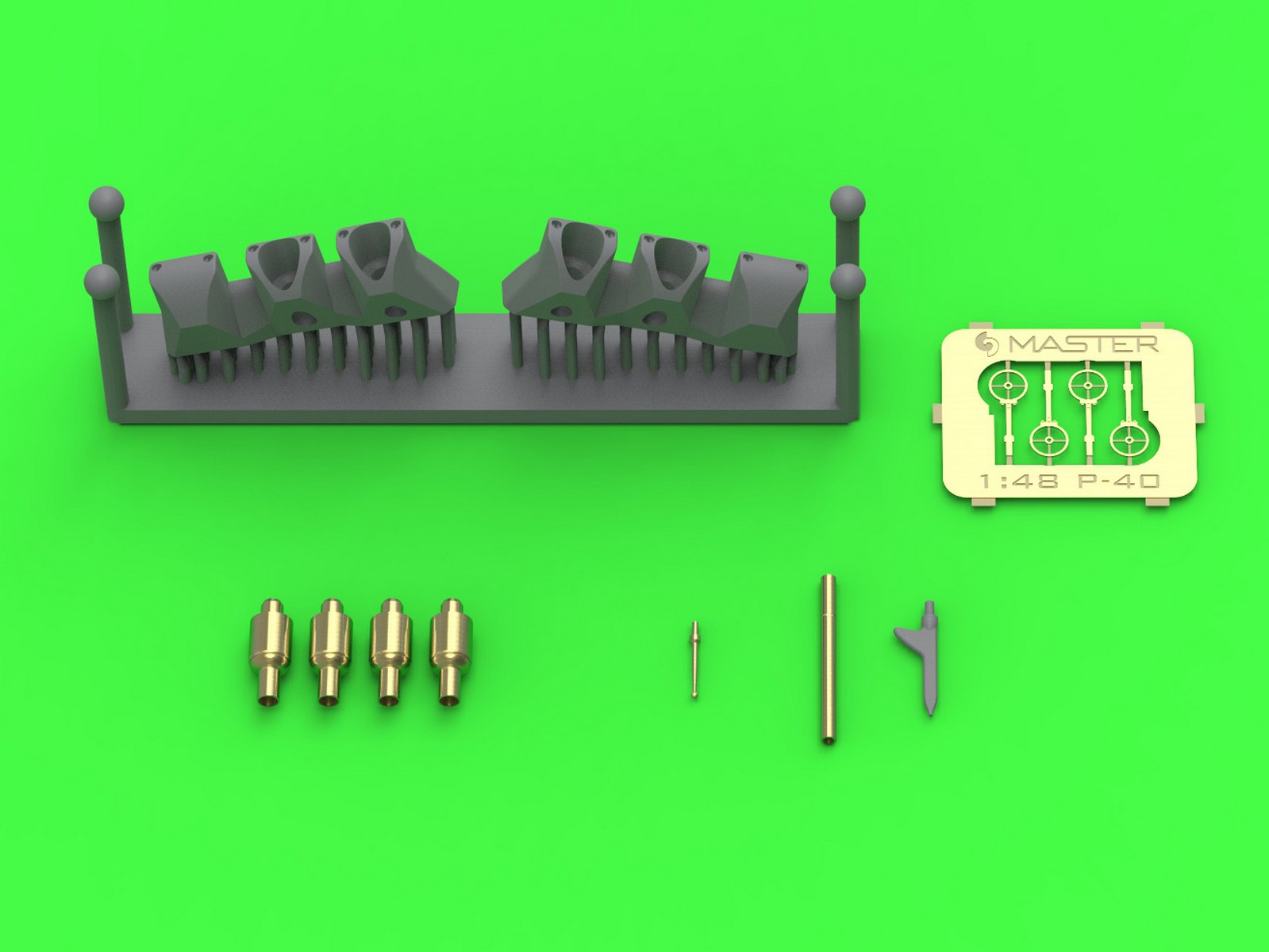 Дополнения из смолы 1/48 Набор деталей Curtiss P40L/N — ранний вариант Warhawk (Eduard)