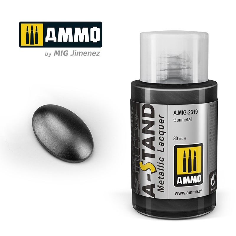 Лак металлик A-STAND Gunmetal (Ammo Mig) (30ml)