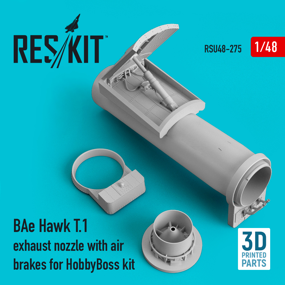 Дополнения из смолы 1/48 BAe Hawk T.1 exhaust nozzle with air brakes (ResKit)