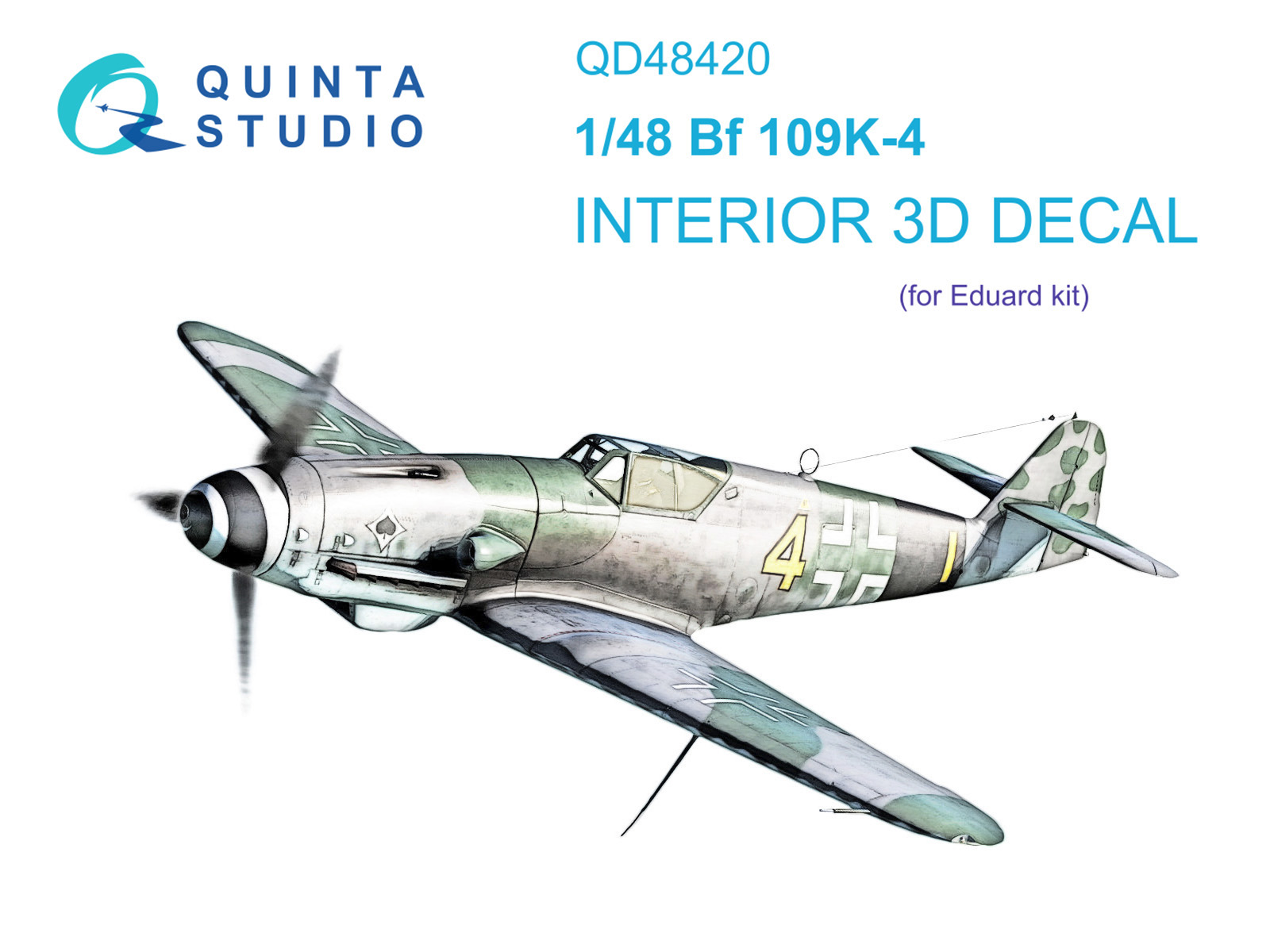 3D Декаль интерьера кабины Bf 109K-4 (Eduard)