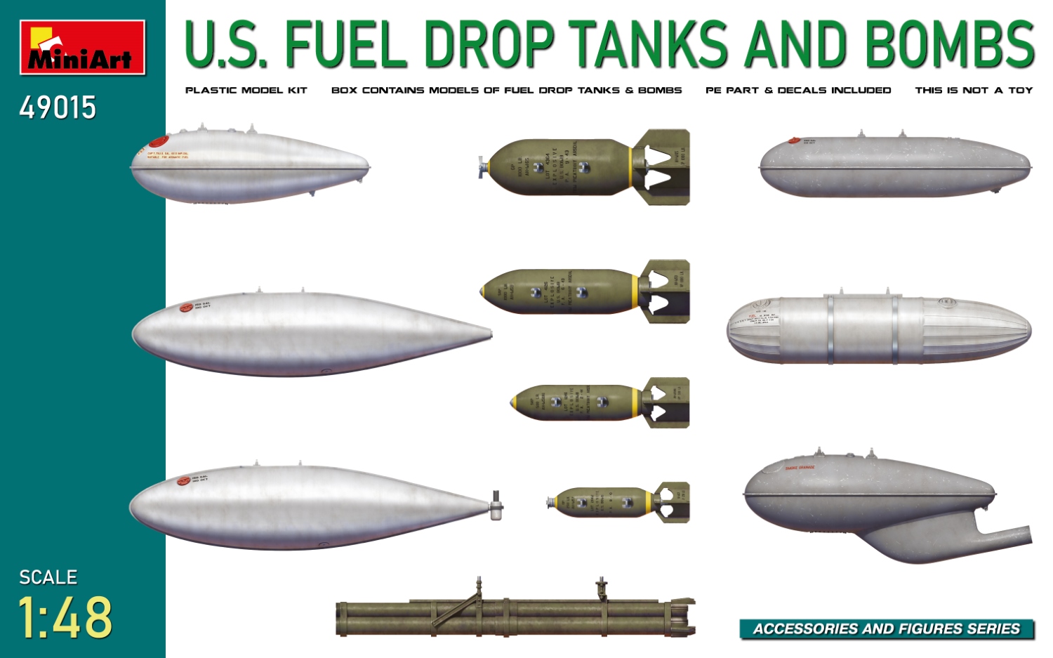 Основание для диорам 1/48 U.S. Fuel Drop Tanks and Bombs (MiniArt)