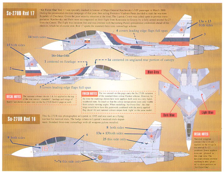 Декаль 1/72 'Lipetsk Top Guns' - The Aircraft of the Soviet Air Force's elite 4 (Linden Hill)