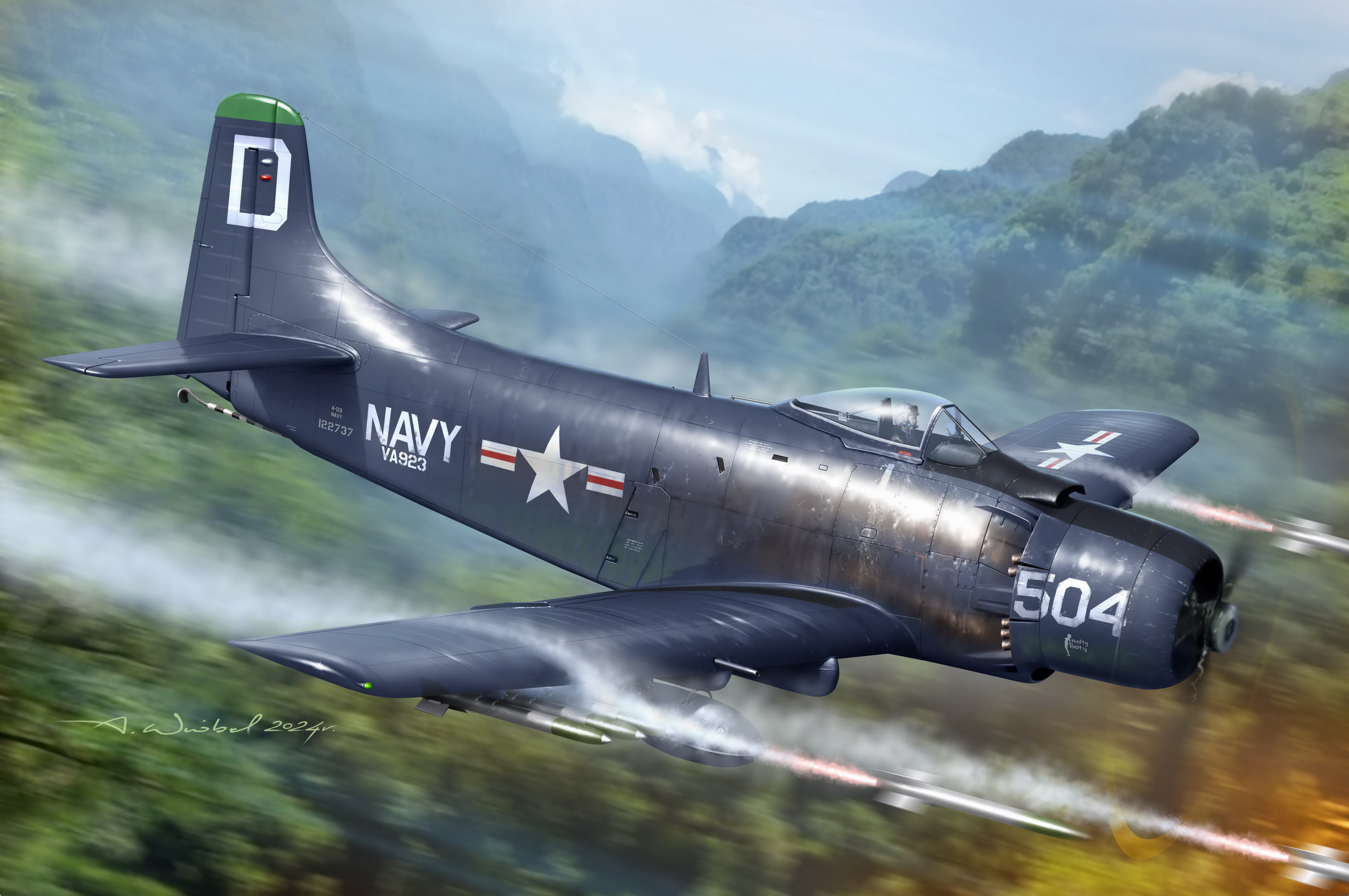 Сборная модель 1/72 Douglas AD-3/4 (ранний) (Sword)
