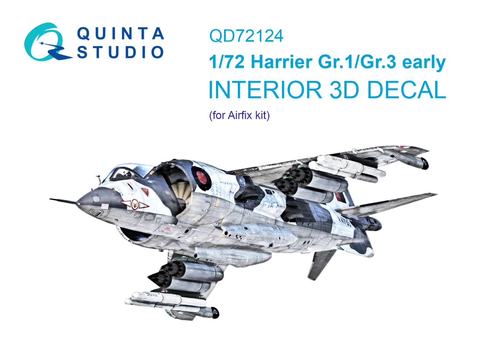 3D Декаль интерьера кабины Harrier Gr.1/Gr.3 ранний (Airfix)