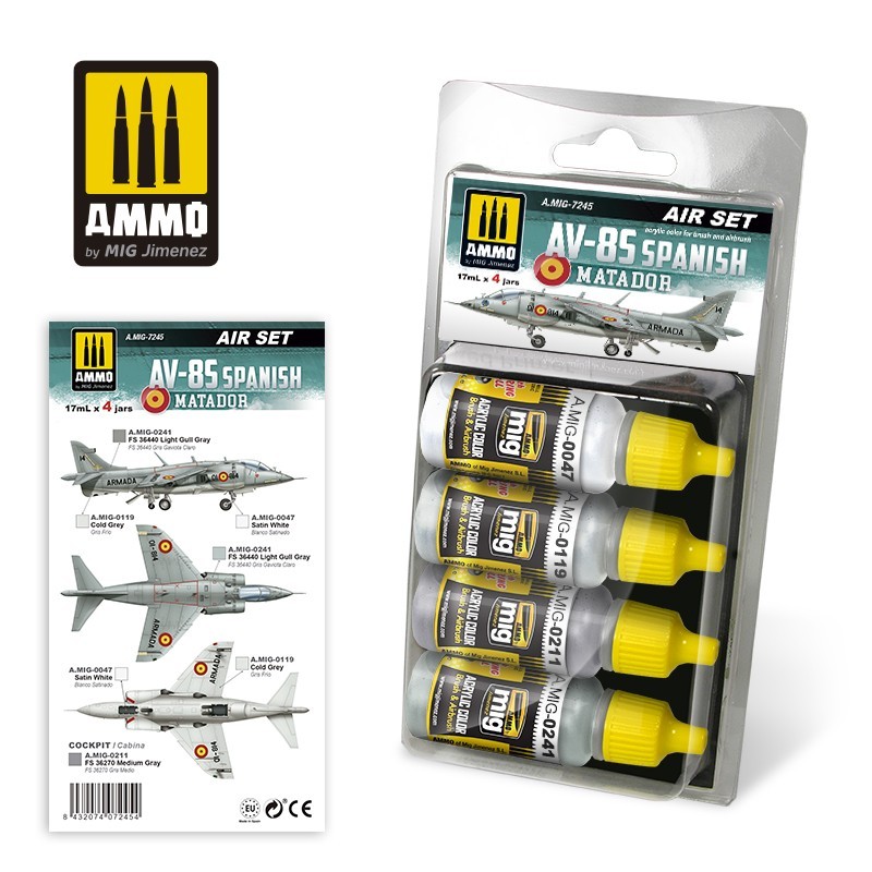 Набор акриловых красок AV-8S Spanish Matador (Ammo Mig) (4x17ml)