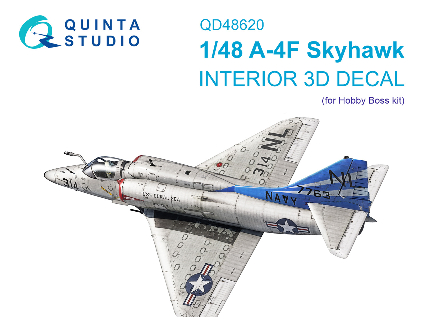 3D Декаль интерьера кабины A-4F Skyhawk (Hobby Boss)