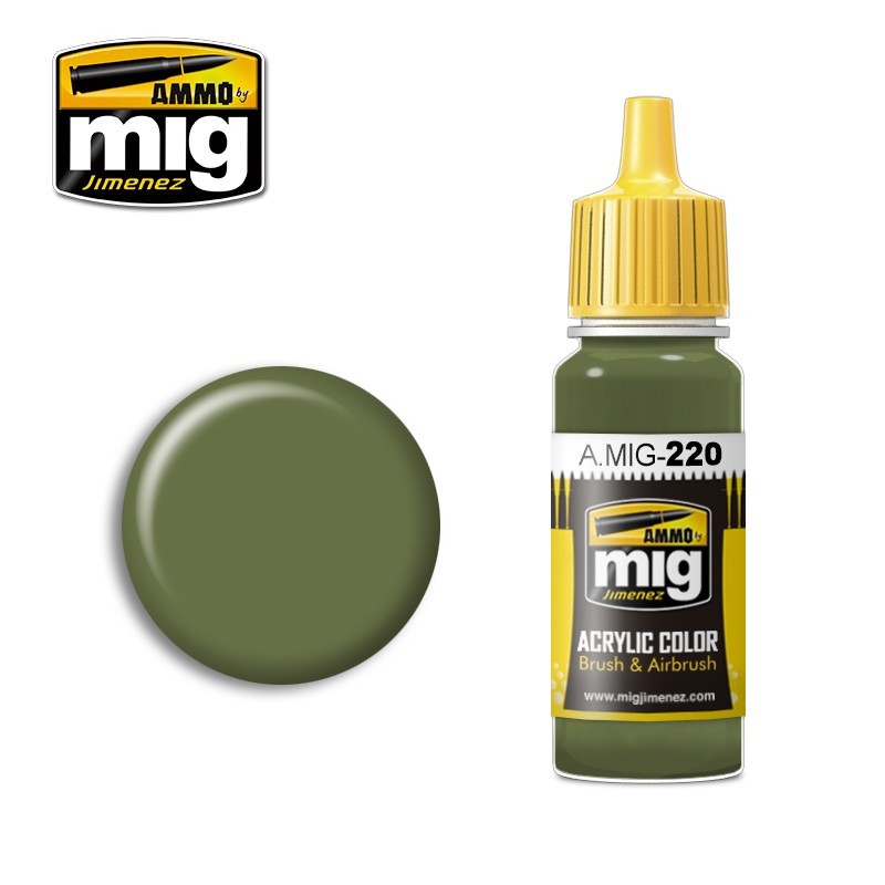 Краска акриловая FS 34151 ZINC CHROMATE GREEN (INTERIOR GREEN) (Ammo Mig) (17ml)