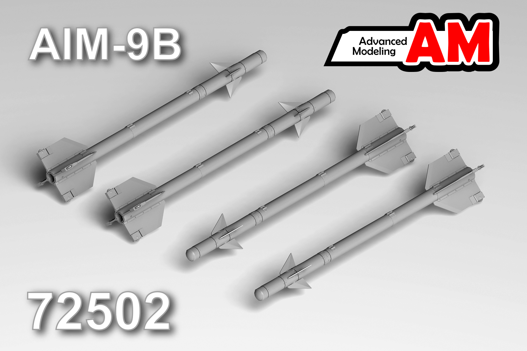 Дополнения из смолы 1/72 Набор из 4-х моделей ракет AIM-9B (Advanced Modeling)