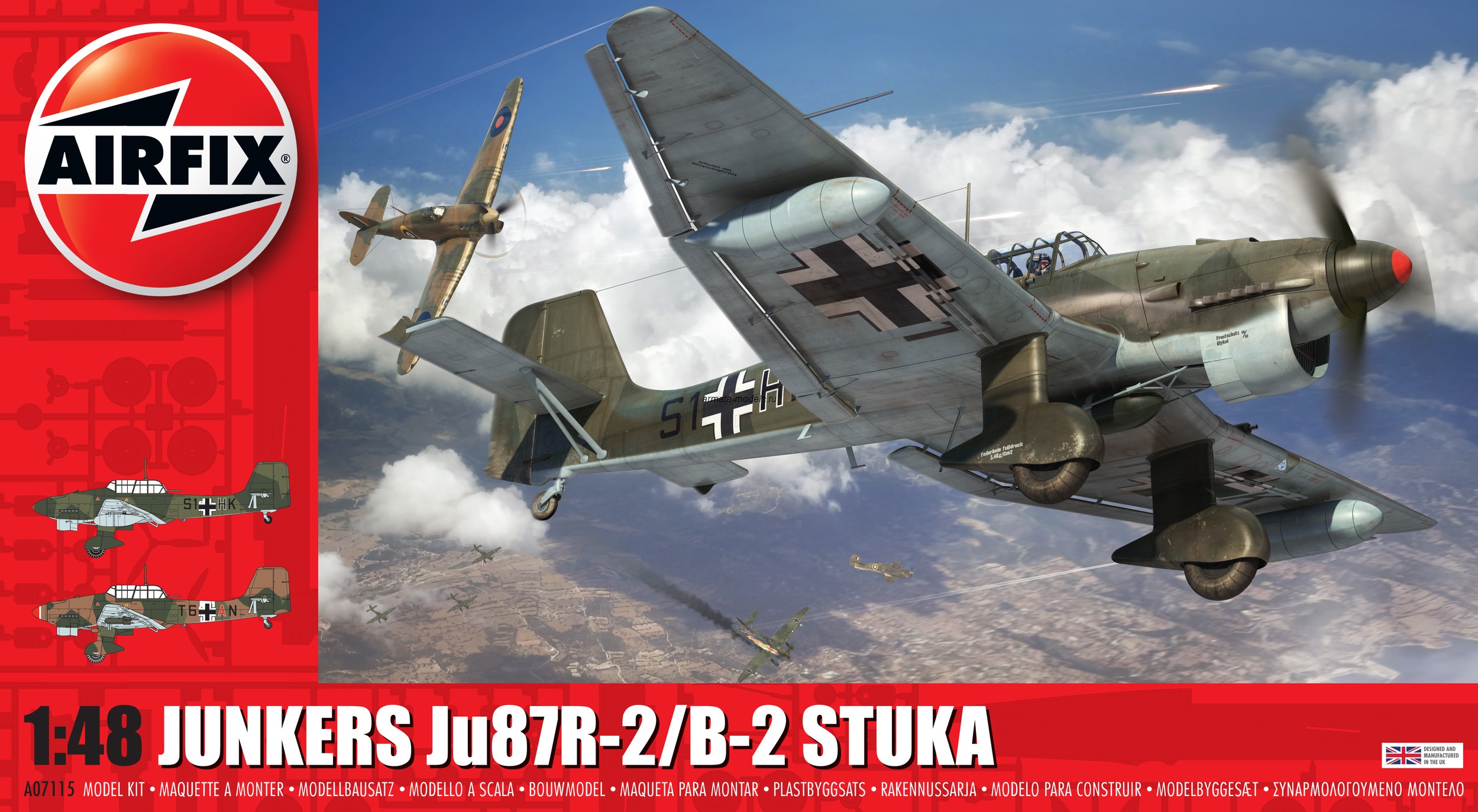 Сборная модель 1/48 Junkers Ju-87B/R-2 'Stuka' (Airfix)