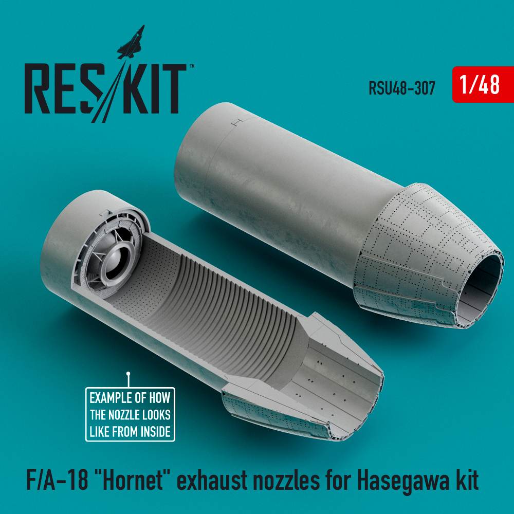 Дополнения из смолы 1/48 F/A-18 Hornet exhaust nozzles (ResKit)