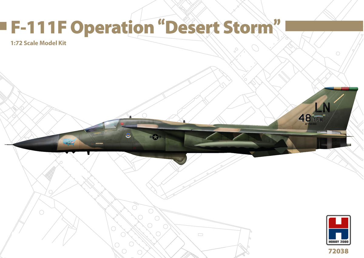 Сборная модель 1/72 General-Dynamics F-111F Operation"Desert Storm"(Hasegawa + Cart) (Hobby 2000)