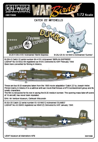 Декаль 1/72 Catch 22 Mitchells North-American B-25H-1NA  (Kits-World)