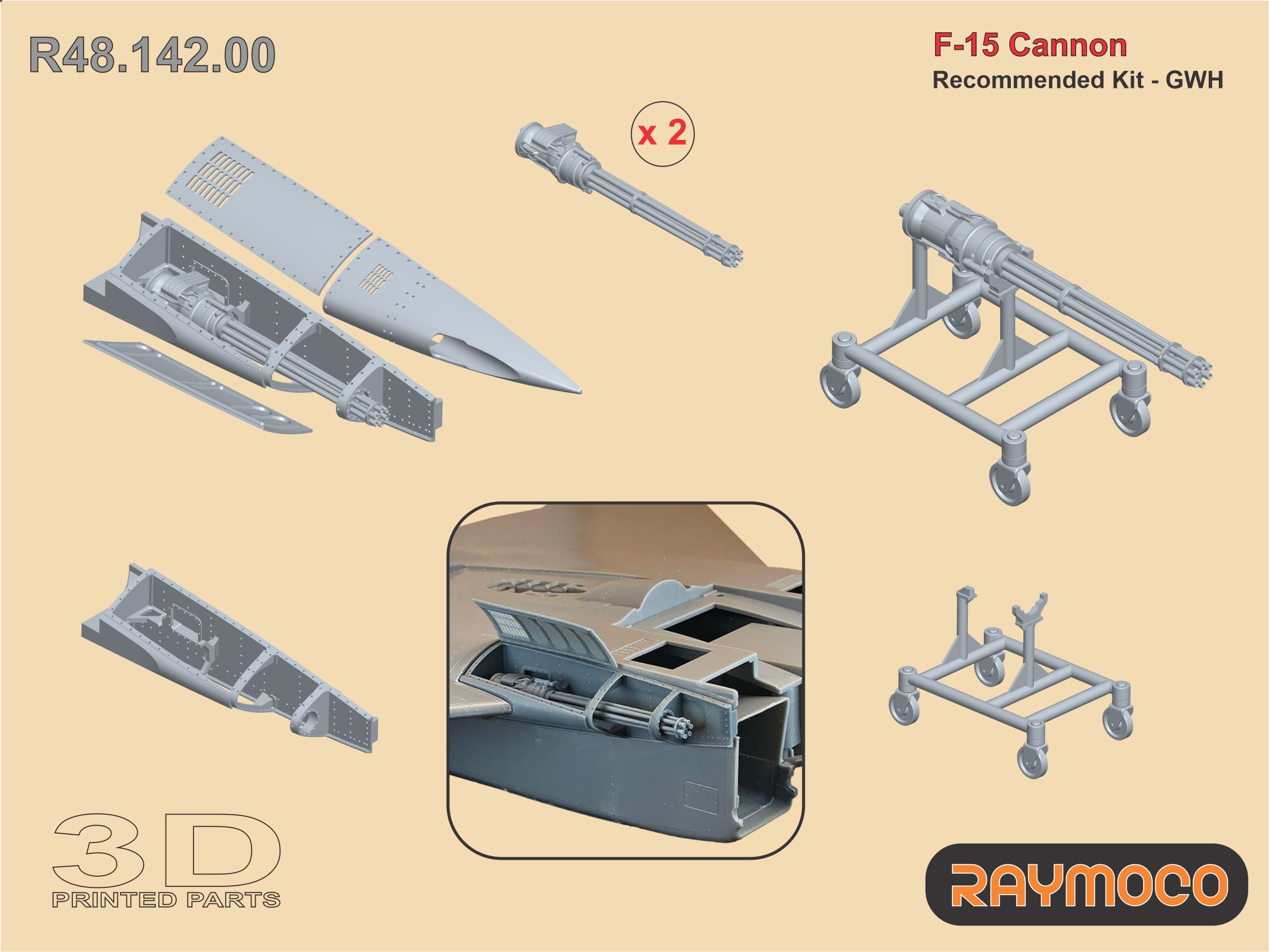 Дополнения из смолы 1/48 F-15 Cannon (Raymoco)