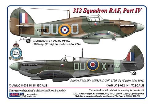 Декаль 1/72 312 th Squadron RAF, Part IV / 2 decal version (AML)