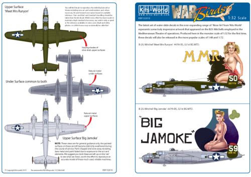 Декаль 1/32 North-American B-25J Mitchell (Kits-World)