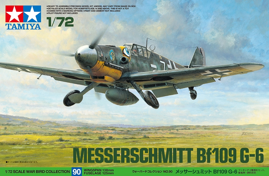 Сборная модель 1/72 Messerschmitt Bf-109G-6 (Tamiya)