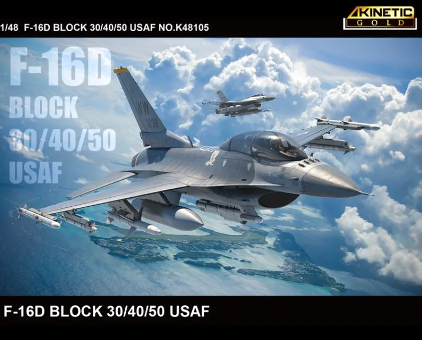 Сборная модель 1/48 F-16D Block 30/40/50 USAF (Kinetic Model Kits)