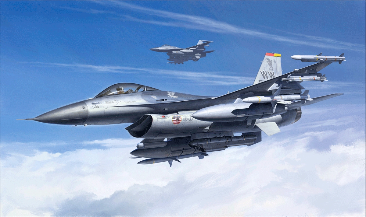 Сборная модель 1/48 Lockheed Martin F-16CJ [Block 50] Fighting Falcon (Tamiya)