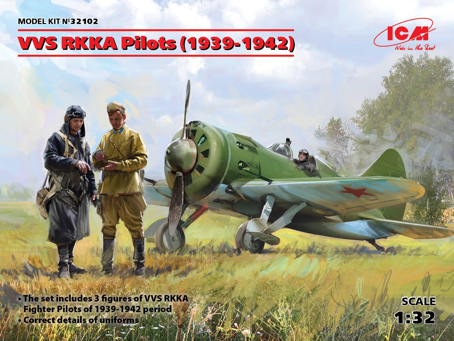 Дополнения из смолы 1/32 VVS RKKA Pilots 1939-1942 (3 fig.) (ICM)