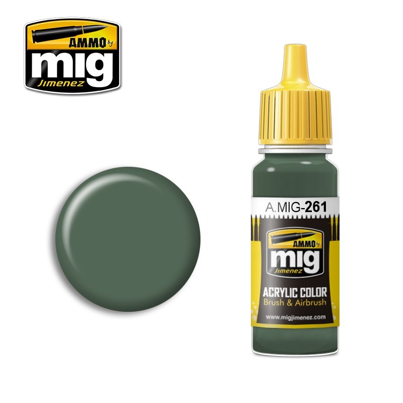 Краска акриловая IJA NAKAJIMA зелёная/ IIJA NAKAJIMA GREEN (Ammo Mig) (17ml)