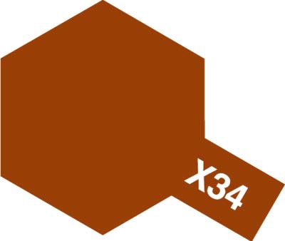 Краска акриловая Acrylic Mini X-34 Metallic Brown (Tamiya) (10ml)