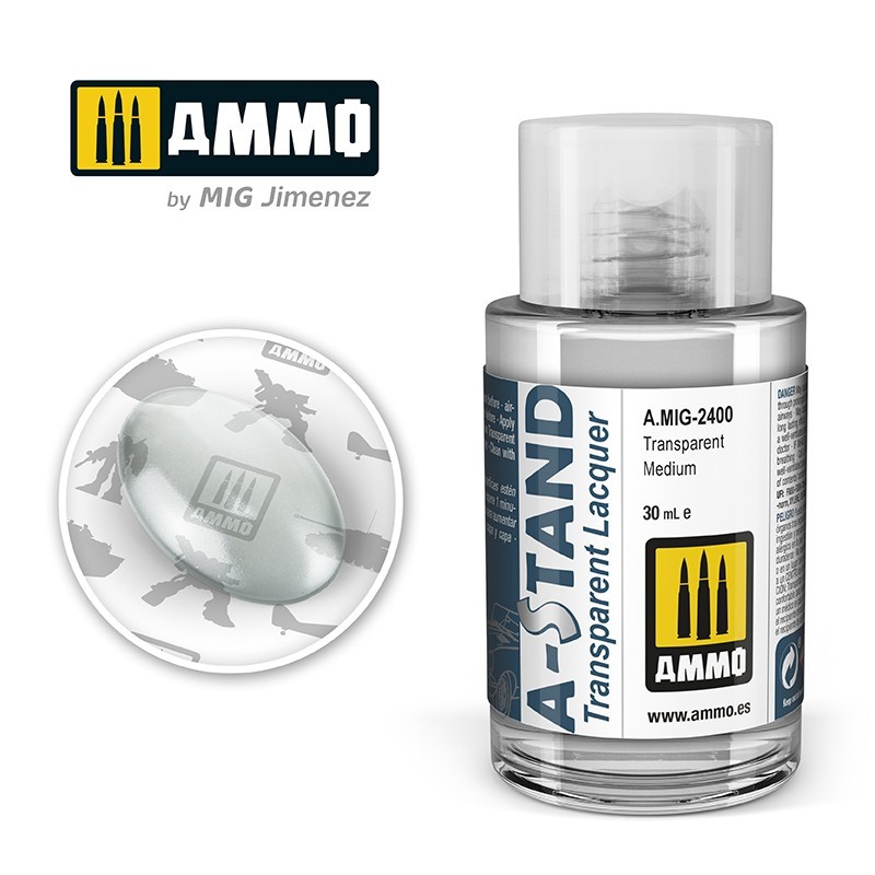 Прозрачный лак A-STAND Transparent Medium (Ammo Mig) (30ml)