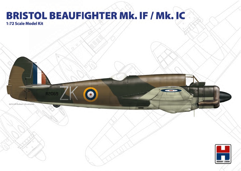 Сборная модель 1/72 Bristol Beaufighter Mk.IF/Mk.IC (Hobby 2000)