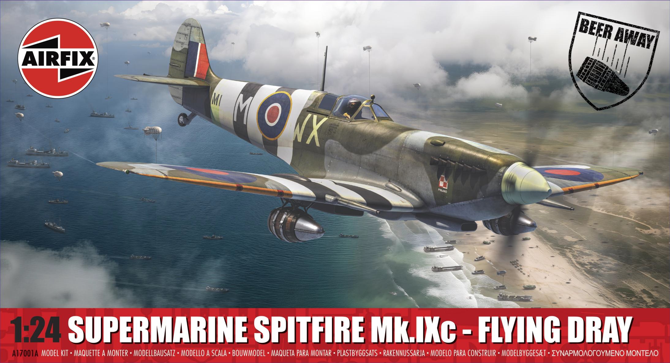 Сборная модель 1/24 Supermarine Spitfire Mk.IXc - Flying Dray (Airfix)