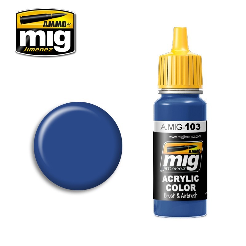 Краска акриловая MEDIUM BLUE (Ammo Mig) (17ml)