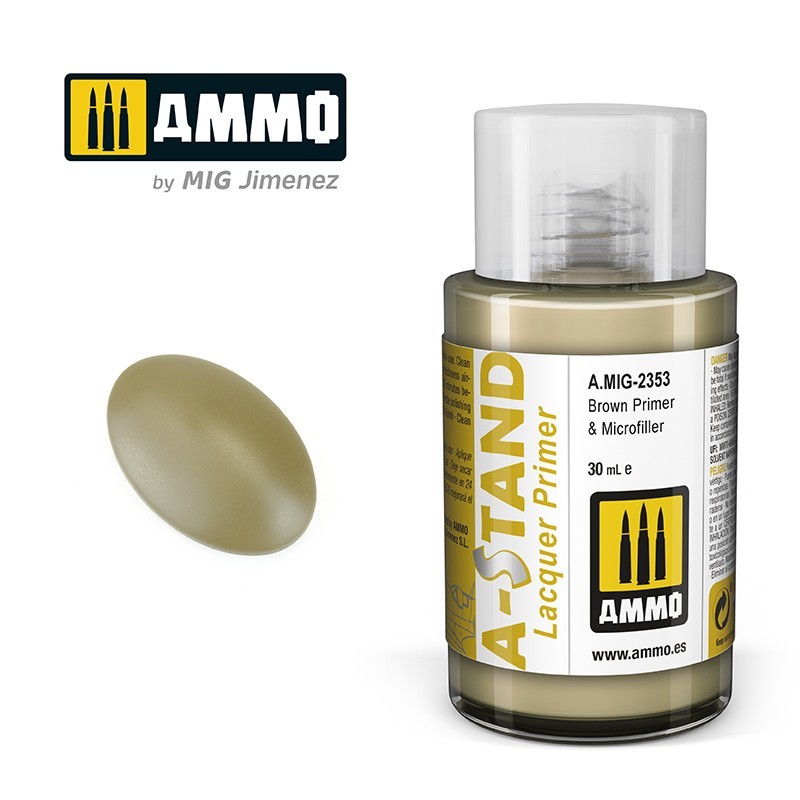 Грунтовка для лака A-STAND Brown Primer & Microfiller (Ammo Mig) (30ml)