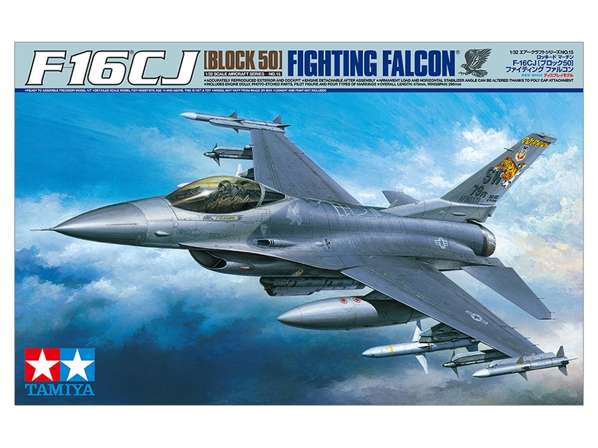 Сборная модель 1/32 Lockheed-Martin F-16CJ Fighting Falcon Block 50 (Tamiya)