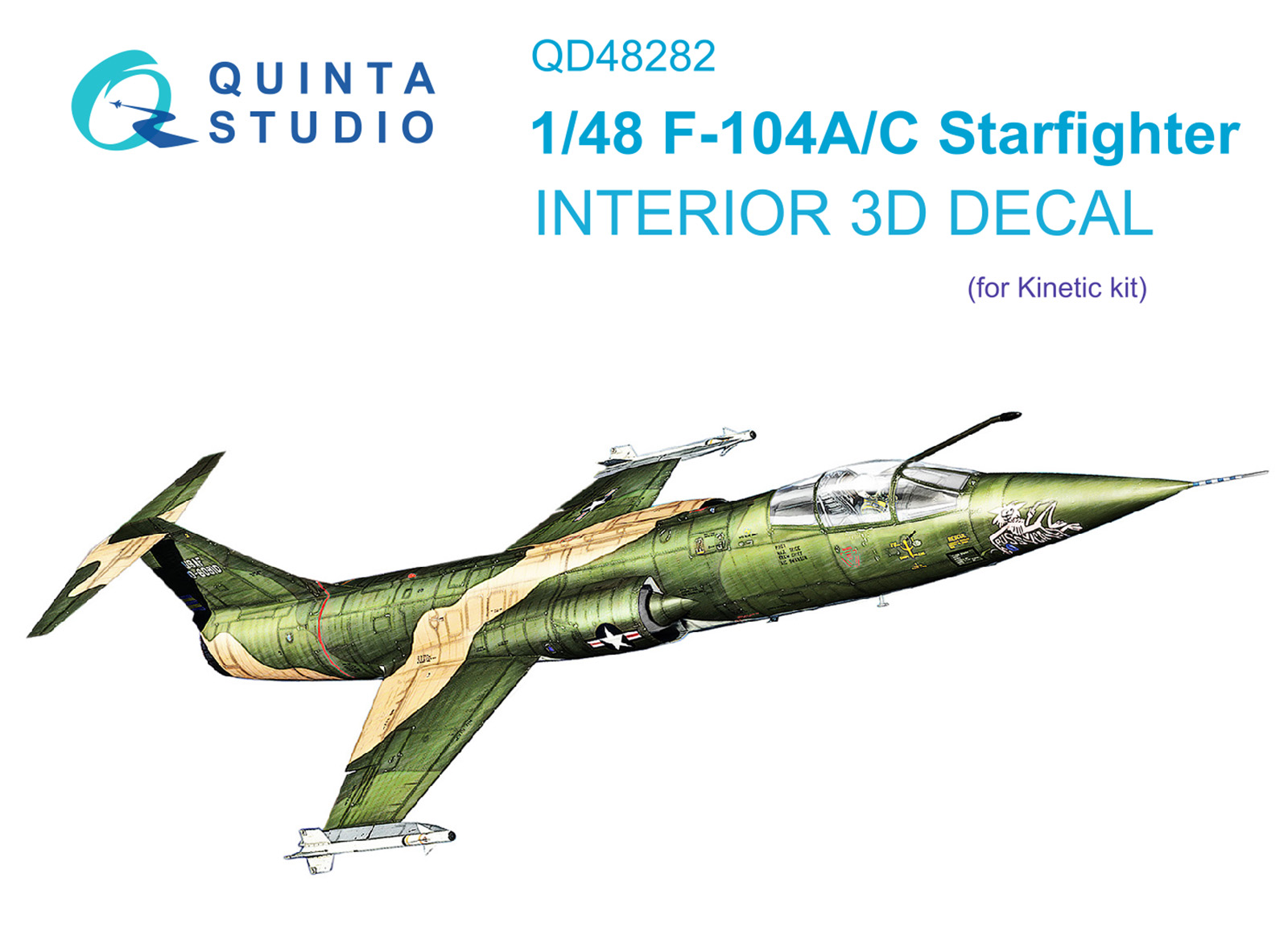 3D Декаль интерьера кабины F-104A/С (Kinetic)