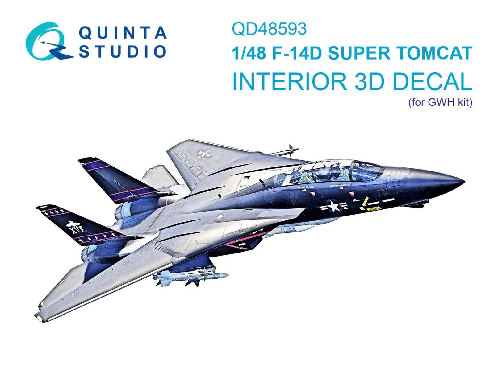 3D Декаль интерьера кабины F-14D Super Tomcat (GWH)