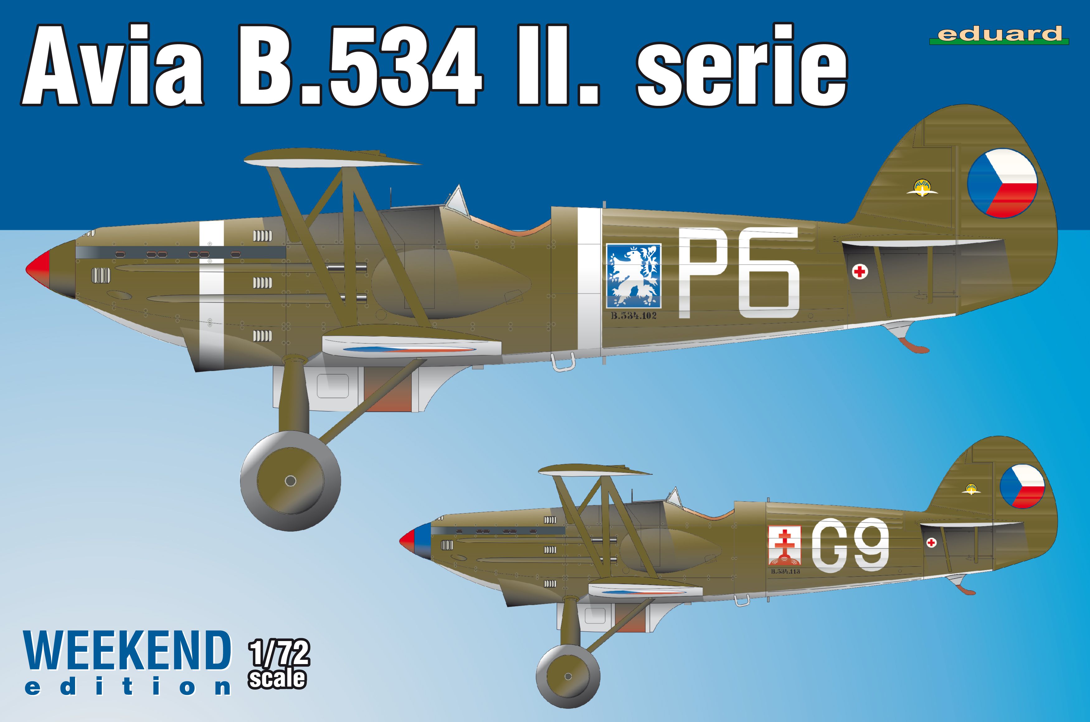 Сборная модель 1/72 Avia B-534/II Weekend edition (Eduard kits)