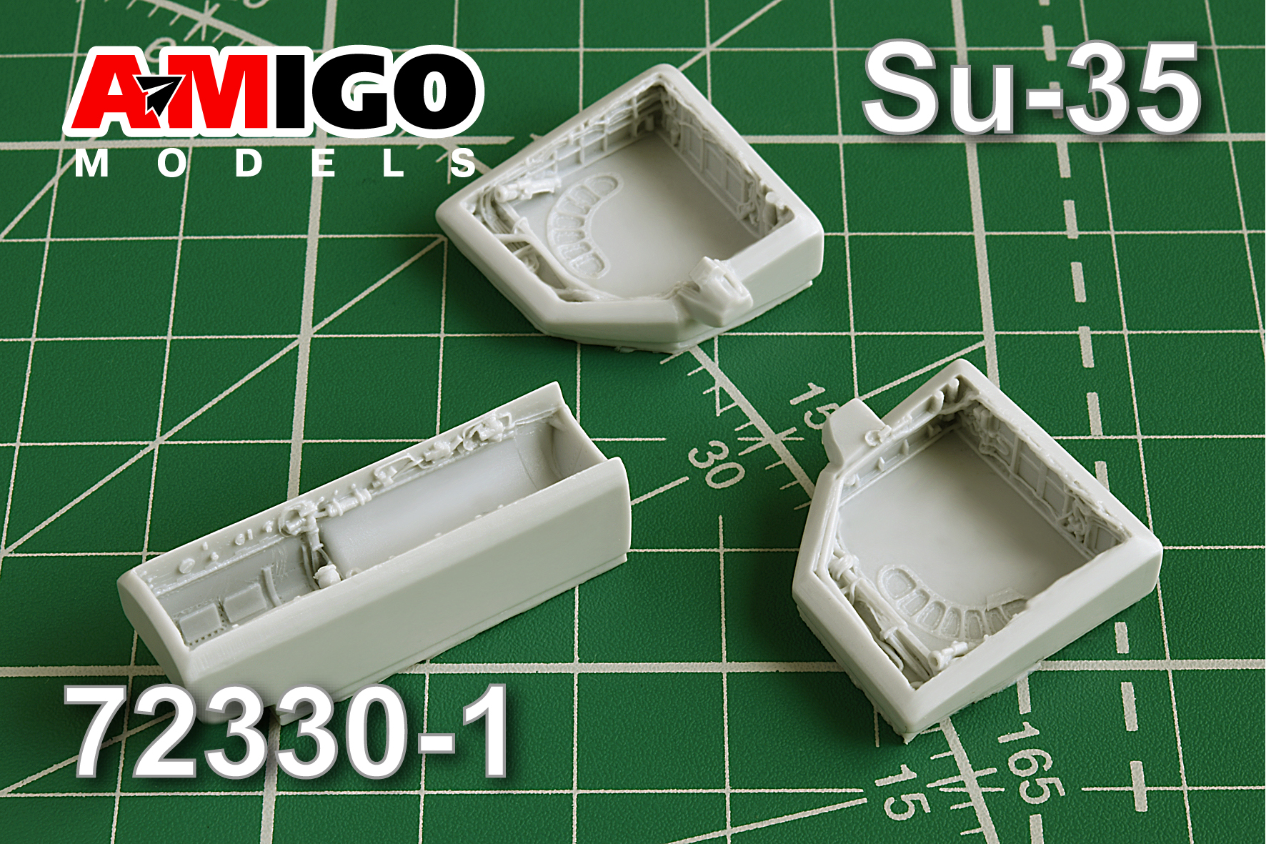 Дополнения из смолы 1/72 Ниши шасси самолета Су-35 (Amigo Models)