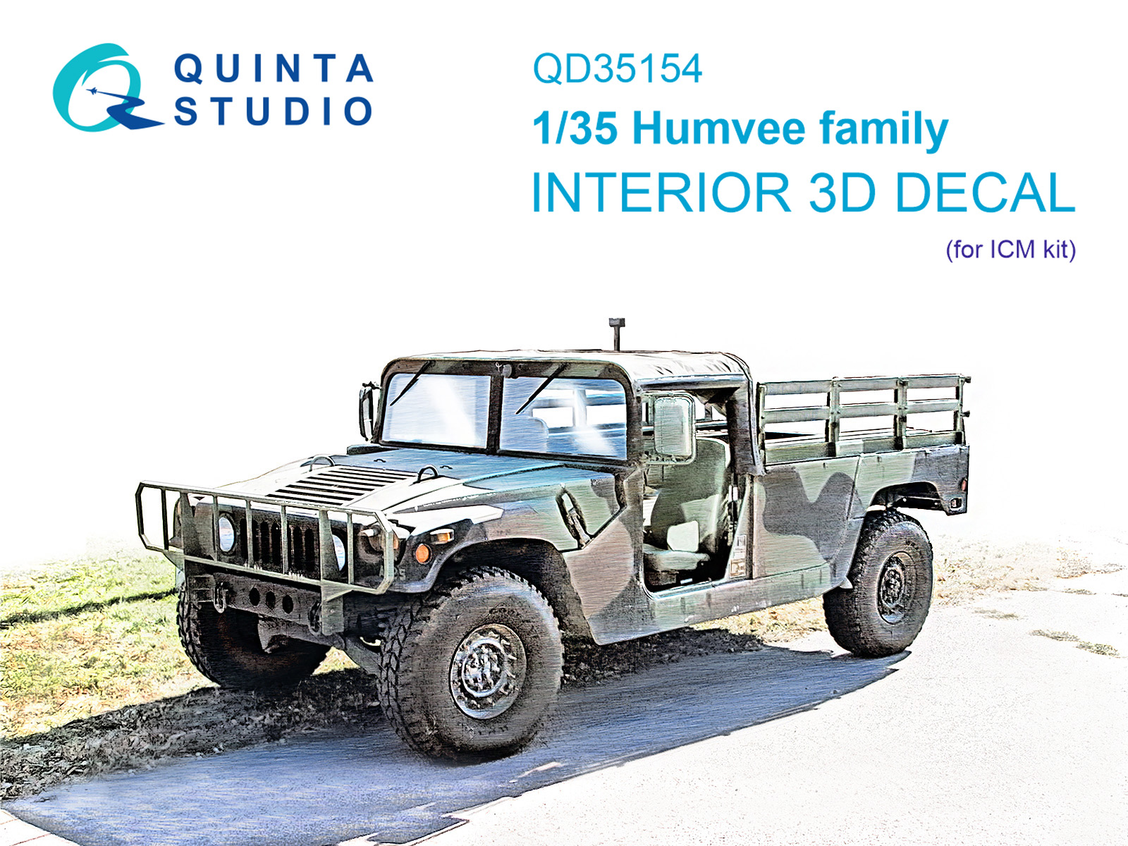 3D Декаль интерьера кабины для семейства Humvee (ICM)