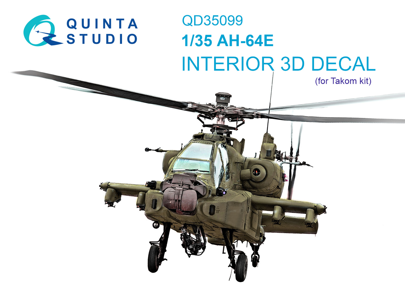 3D Декаль интерьера кабины AH-64E (Takom)