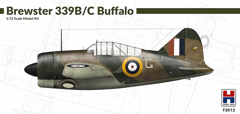 Сборная модель 1/72 Brewster B-339B/C Buffalo (ex Hasegawa) (Hobby 2000)